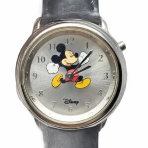 Disney X Sii Mickey Mouse Musical Silver-Tone Analog Watch